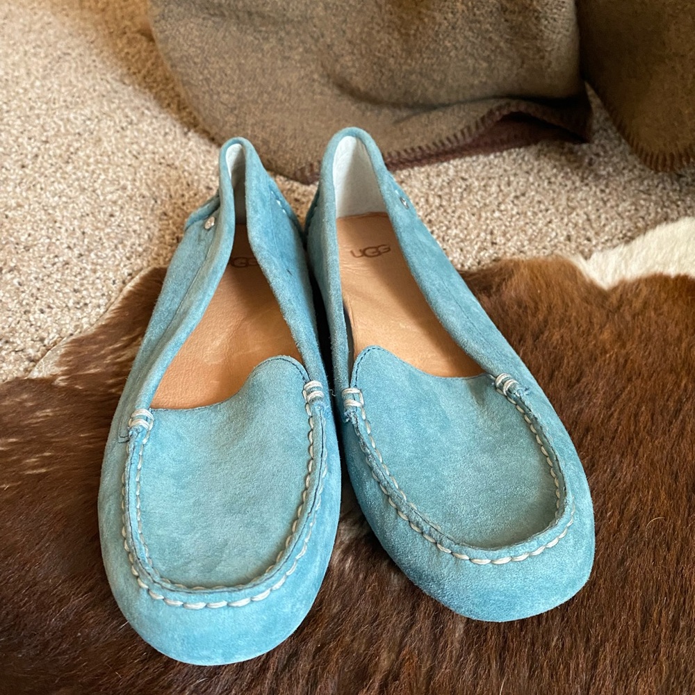 UGG Teal Suede Loafers